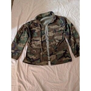 Vintage BDU Coat Jacket M81 Woodland Medium Long US Army USGI